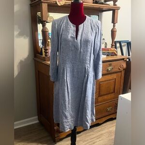 J. Jill Blue Linen Dress
